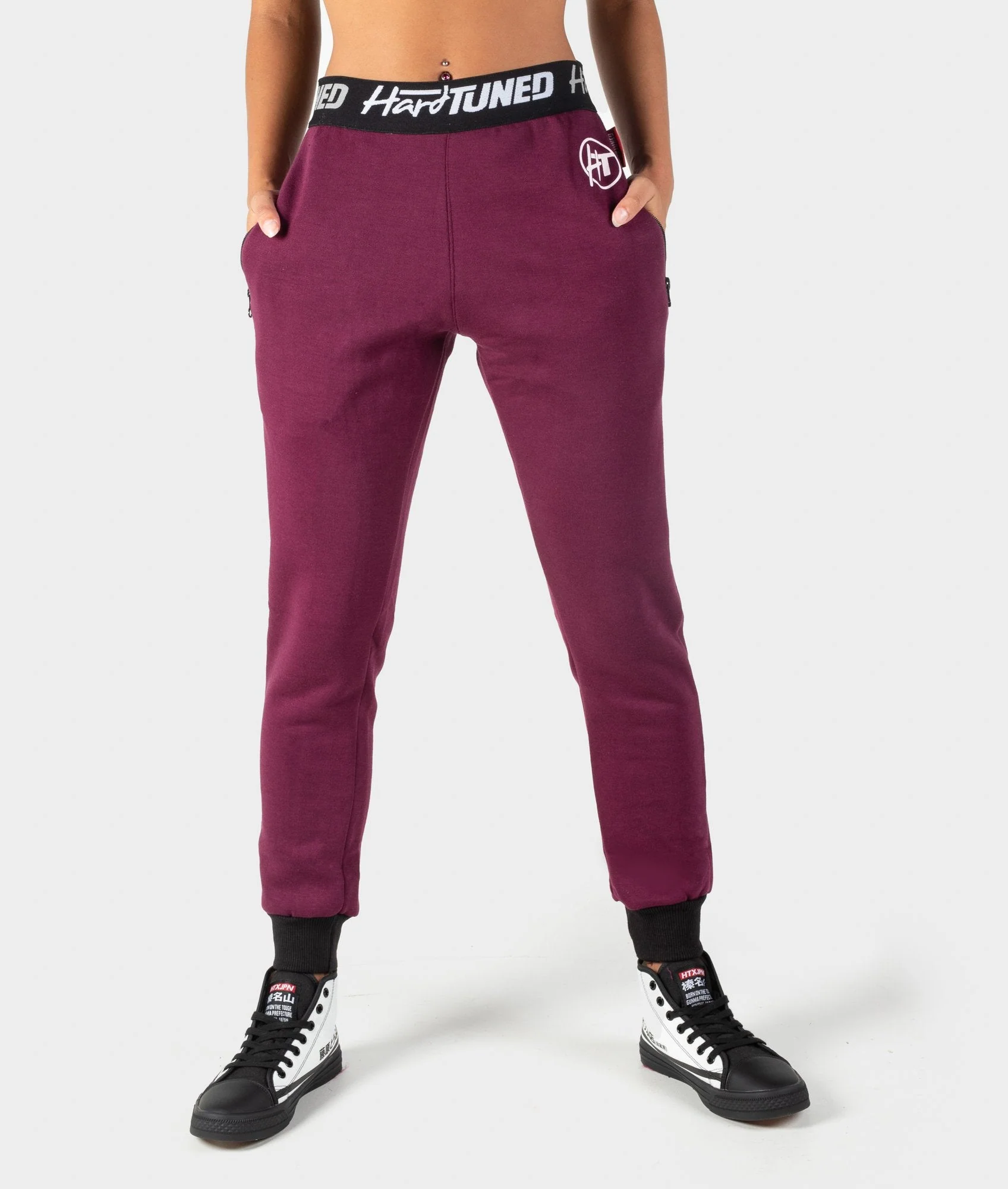 Ladies Power Over Trackies - Plum - Image 3